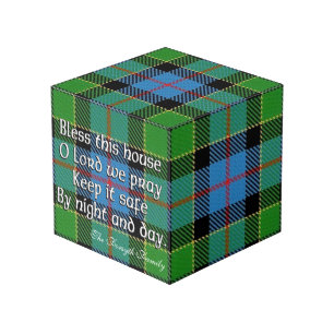 Clan Forsyth Tartan House Blessing Kubus