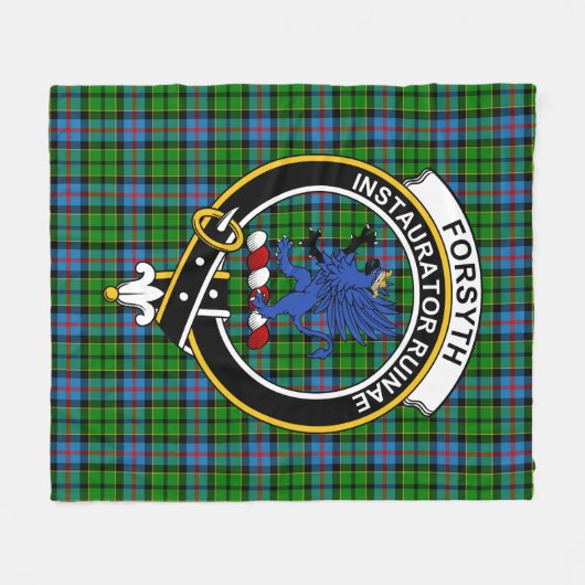 Clan Forsythn Tartan Pset Fleece Deken (Voorkant (Horizontaal))
