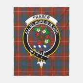 Clan Fraser Ancient Tartan Pset Fleece Deken (Voorkant)