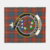 Clan Fraser Ancient Tartan Pset Fleece Deken (Voorkant (Horizontaal))