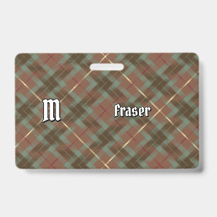 Clan Fraser Chasse Badge Tartan Patiné