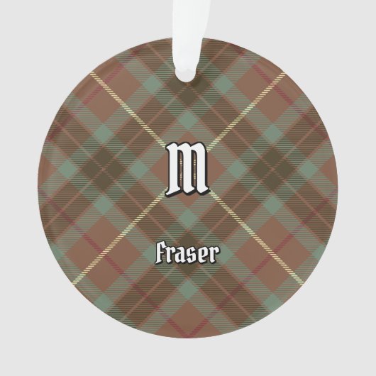 Clan Fraser Chasse Ornement Tartan Patiné (devant)