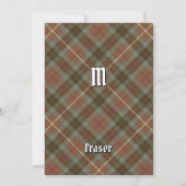 Clan Fraser Chasse Patiné Tartan Invitation (Devant)