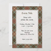 Clan Fraser Chasse Patiné Tartan Invitation (Dos)