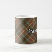 Clan Fraser Chasse Patinée Tartan Café Mug (Centre)