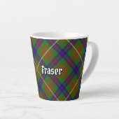 Clan Fraser Chasse Tartan Latte Mug (Angle droit)