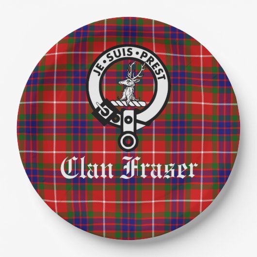 Clan Fraser Crest Badge  Papieren Bordje (Voorkant)