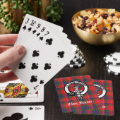 Clan Fraser Crest Badge & Tartan Custom Pokerkaarten (Insitu)