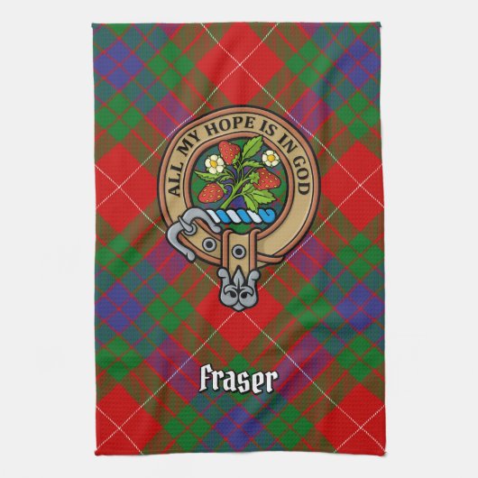 Clan Fraser Crest Kitchen Towel Theedoek (Verticaal)