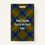 Clan Fraser Crest over jagen Tartan Badge (Achterkant)