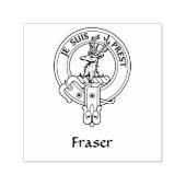 Clan Fraser Crest Rubber Stamp Zelfinktende Stempel (Design)
