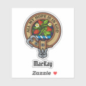 Clan Fraser Crest sur la chasse Sticker Tartan (Feuille)