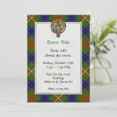 Clan Fraser Crest sur la chasse Tartan Invitation (Debout devant)