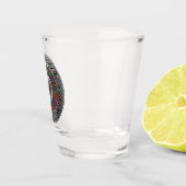 Clan Fraser Crest & Tartan Knot Shot Glass Shot Glas (Rechts)