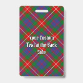 Clan Fraser de Lovat Badge Tartan (Arrière)