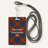 Clan Fraser de Lovat Badge Tartan (Derrière avec lanière)