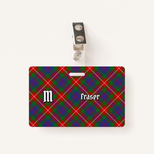 Clan Fraser de Lovat Badge Tartan (Devant avec clip)