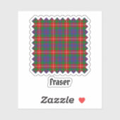 Clan Fraser de Lovat Sticker Tartan (Feuille)