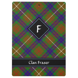 Clan Fraser Hunting Tartan Clipboard Klembord