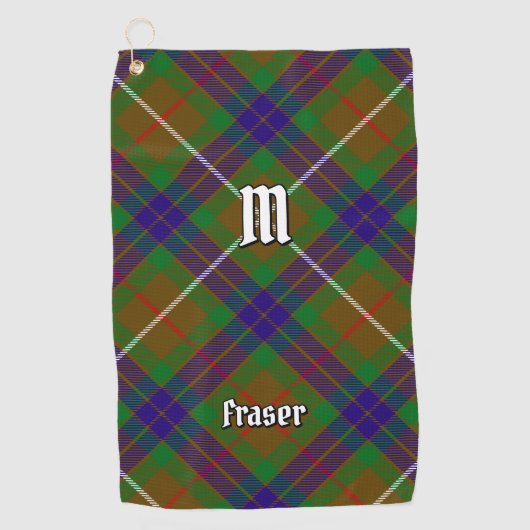 Clan Fraser Hunting Tartan Golf Towel Golfhanddoek (Voorkant)