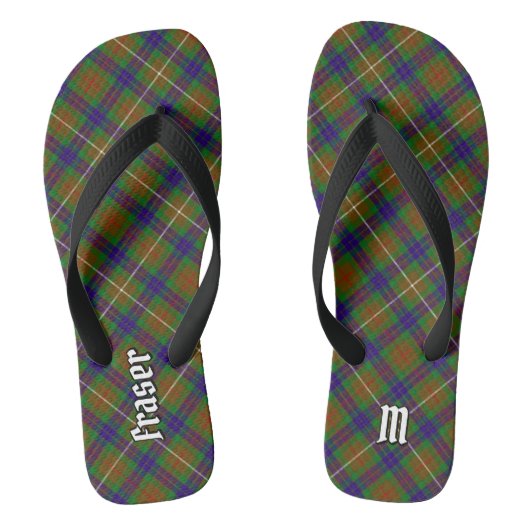 Clan Fraser Hunting Tartan Teenslippers (Voetbed)