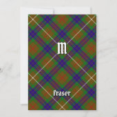 Clan Fraser Hunting Tartan Uitnodiging (Voorkant)