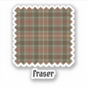 Clan Fraser Hunting Weathered Tartan Sticker (Voorkant)