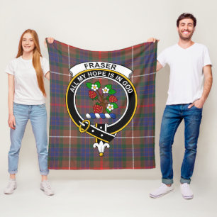 Clan Fraser Jacht Modern Clan Badge Tartan Schotse Fleece Deken