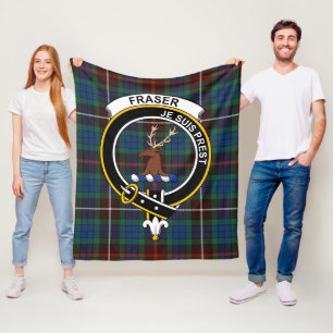 Clan Fraser Jachtoudheid van Lovat Tartan Plaid Fleece Deken