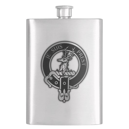 Clan Fraser of Lovat Crest Hip Flask Flacon (Voorkant)