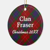 Clan Fraser Scottish Tartan Keramisch Ornament (Links)