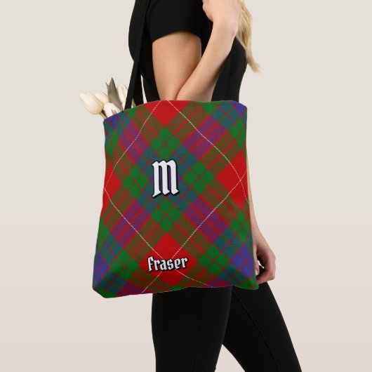 Clan Fraser Tartan Canvas tas (Dichtbij)