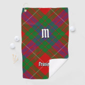 Clan Fraser Tartan Golf Towel Golfhanddoek (Insitu)