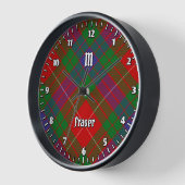 Clan Fraser Tartan Grote klok (Hoek)