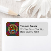 Clan Fraser Tartan Label (Insitu)