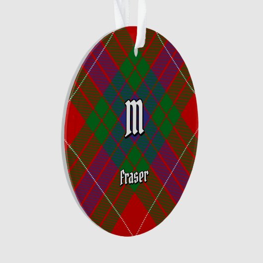 Clan Fraser Tartan Ornament (voorkant)