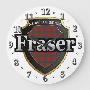 Clan Fraser Tartan Scottish Dream Clock Grote Klok