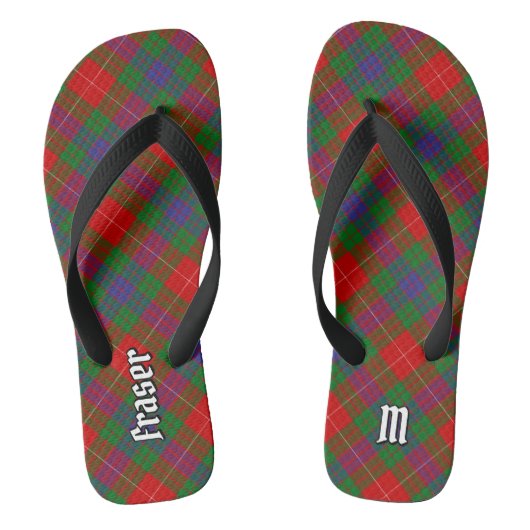Clan Fraser Tartan Teenslippers (Voetbed)