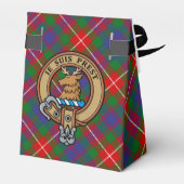 Clan Fraser van Lovat Crest over Tartan Favor Box Bedankdoosjes (Achterkant)