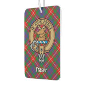 Clan Fraser van Lovat Crest over Tartan Luchtverfrisser (Links)