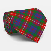 Clan Fraser van Lovat Crest over Tartan Stropdas (Opgerold)