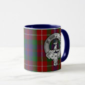 Clan Fraser van Lovat Crest & Tartan Mok (Voorkant rechts)