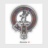 Clan Fraser van Lovat Crest & Tartan Sticker (Vel)