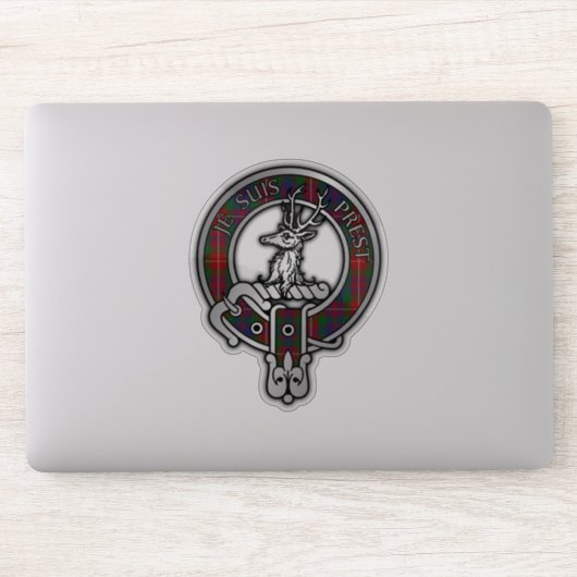 Clan Fraser van Lovat Crest & Tartan Sticker (Computer)