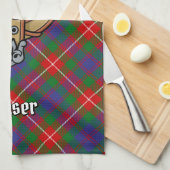 Clan Fraser van Lovat Crest Theedoek (Quarter Fold)