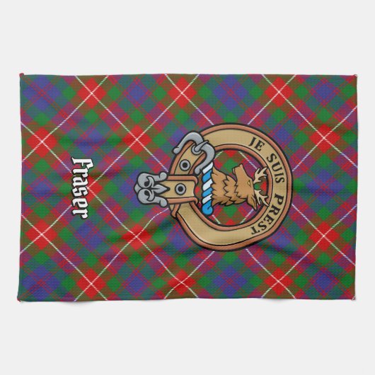 Clan Fraser van Lovat Crest Theedoek (Horizontaal)