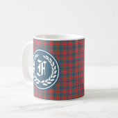 Clan Fraser van Lovat Oude Tartan Monogram Koffiemok (Voorkant links)