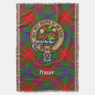Clan Fraser Wapen over Tartan Deken