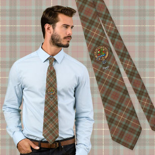 Clan Fraser Wapen over Verweerde Jacht-Tartan Stropdas