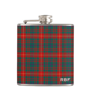 Clan Fulton Tartan Monogrammed Heupfles